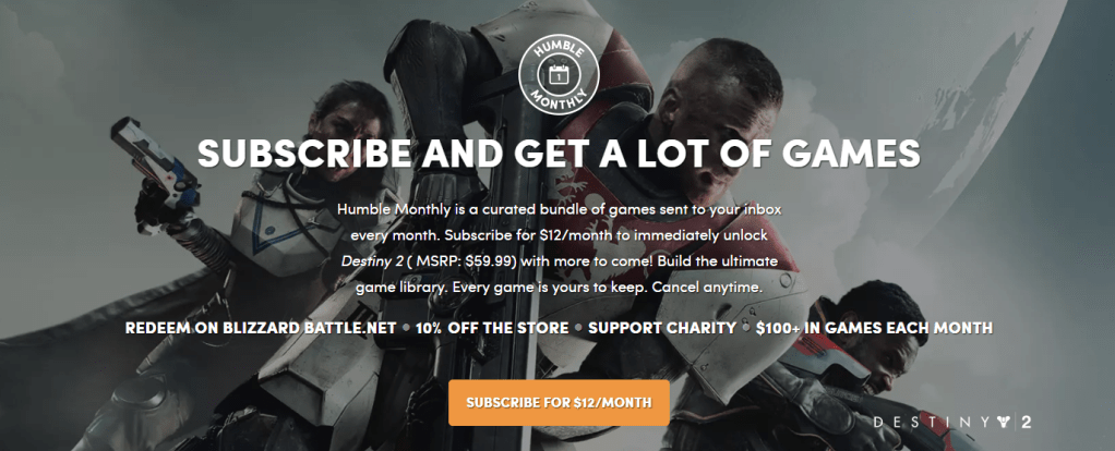 Get Destiny 2 for $12 with Humble Bundle&nbsp;Deal